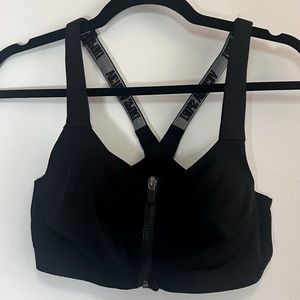 Victoria's Secret Sport Black Women's Size 34D. With a zipper on the front